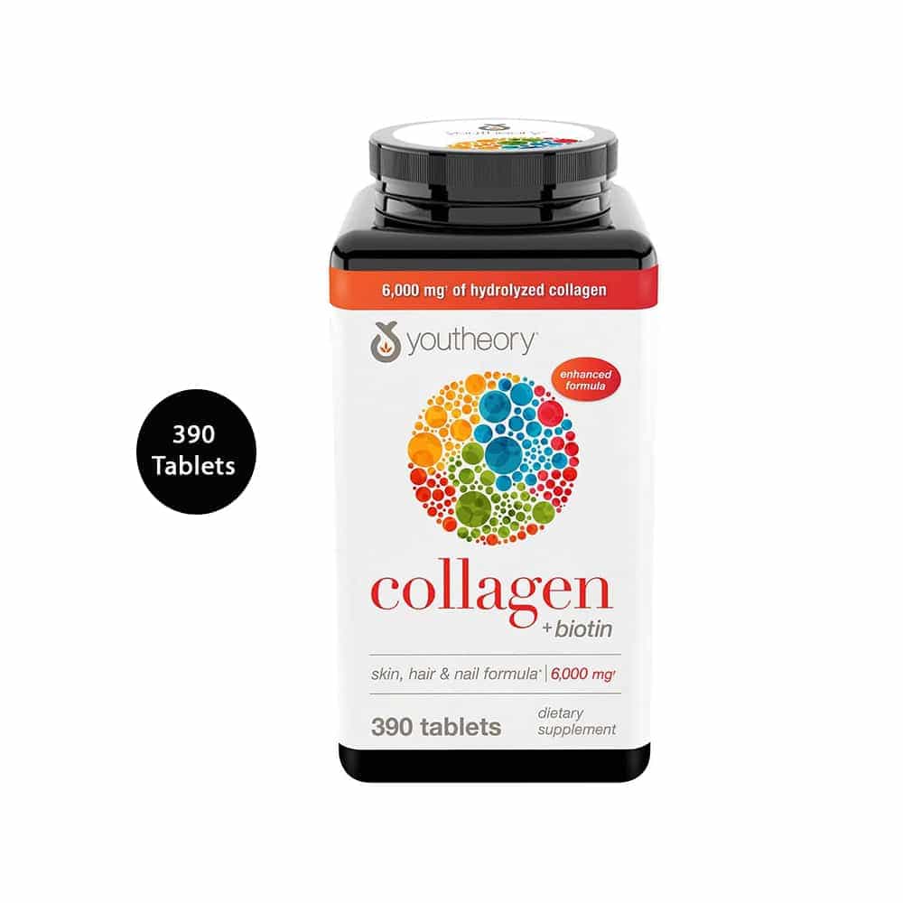 Youtheory Collagen + Biotin 6000mg (390 Tablets)