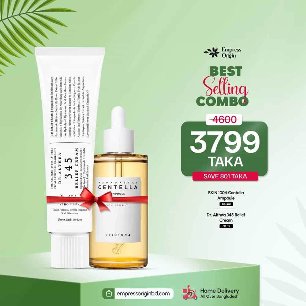 Best Selling Combo (SKIN1004 Madagascar Centella Ampoule + Dr. Althea 345 Relief Cream)
