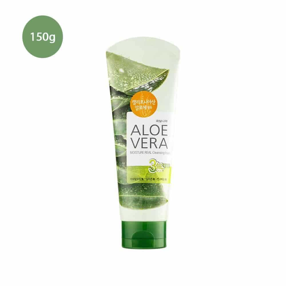 Welcos Aloe Vera Moisture Real Cleansing Foam 150g