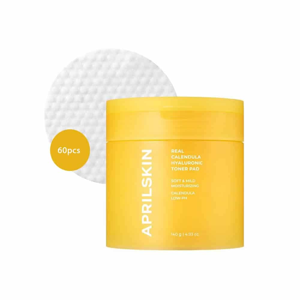 APRILSKIN Real Calendula Hyaluronic Toner Pad (60pcs)