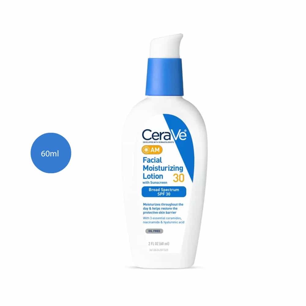 CeraVe AM Facial Moisturizing Lotion with Sunscreen SPF30 (60ml)