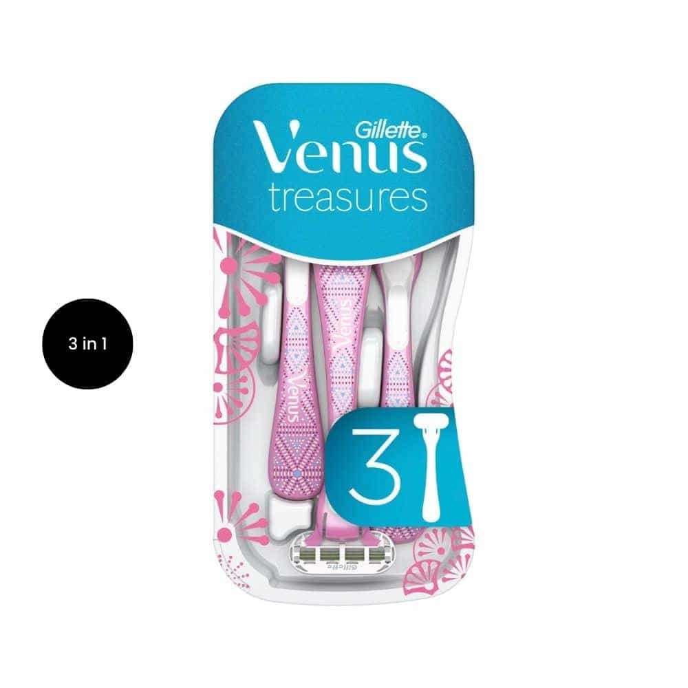 Gillette Venus Treasures 3 Blades Disposable 3in1 Razor