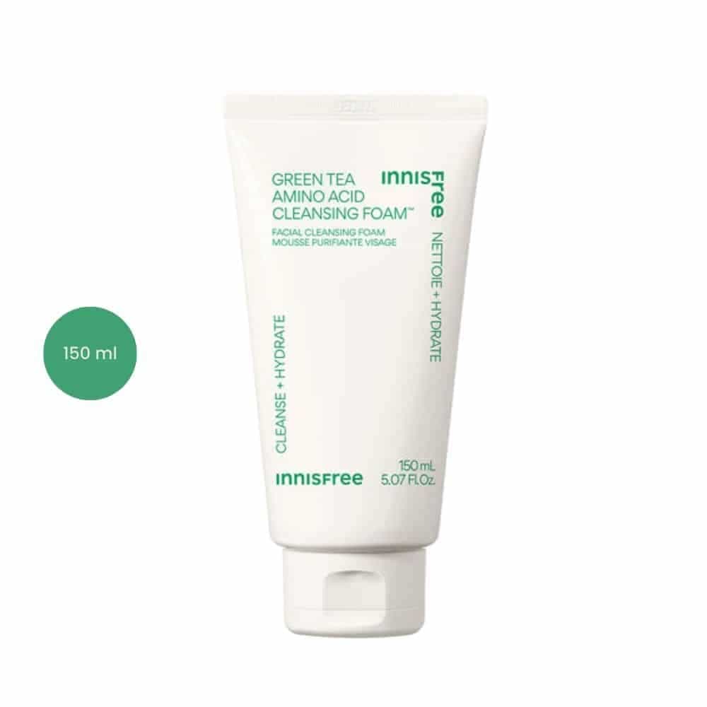 innisfree Green Tea Hydration Amino Cleansing Foam (150 g)