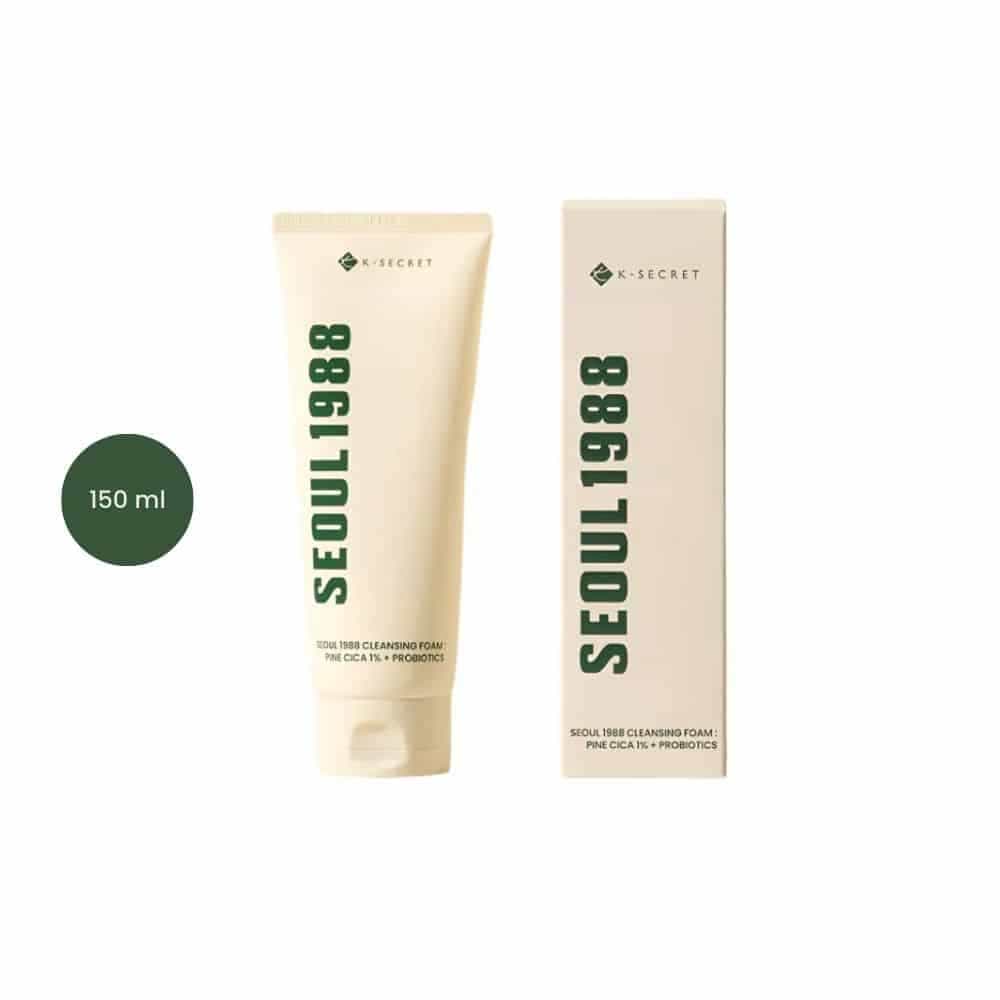 K-Secret Seoul 1988 Cleansing Foam : Pine Cica 1% + Probiotics (150 ml)