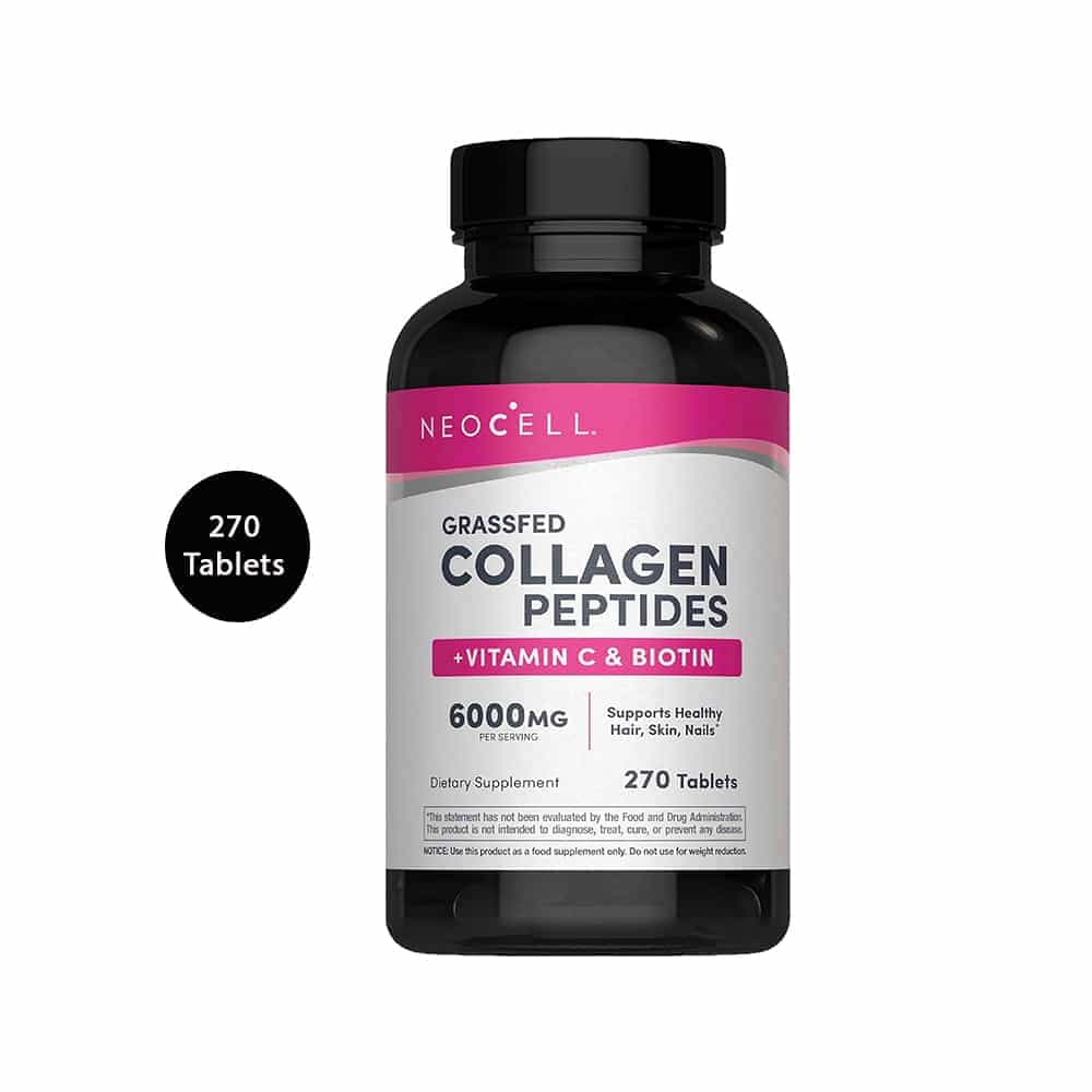 NeoCell Grassfed Collagen Peptides + Vitamin C & Biotin (270 Tablets)