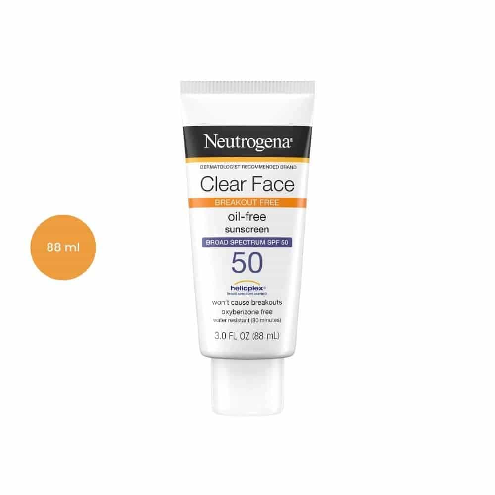 Neutrogena Clear Face Oil-Free Sunscreen SPF50 (88 ml)
