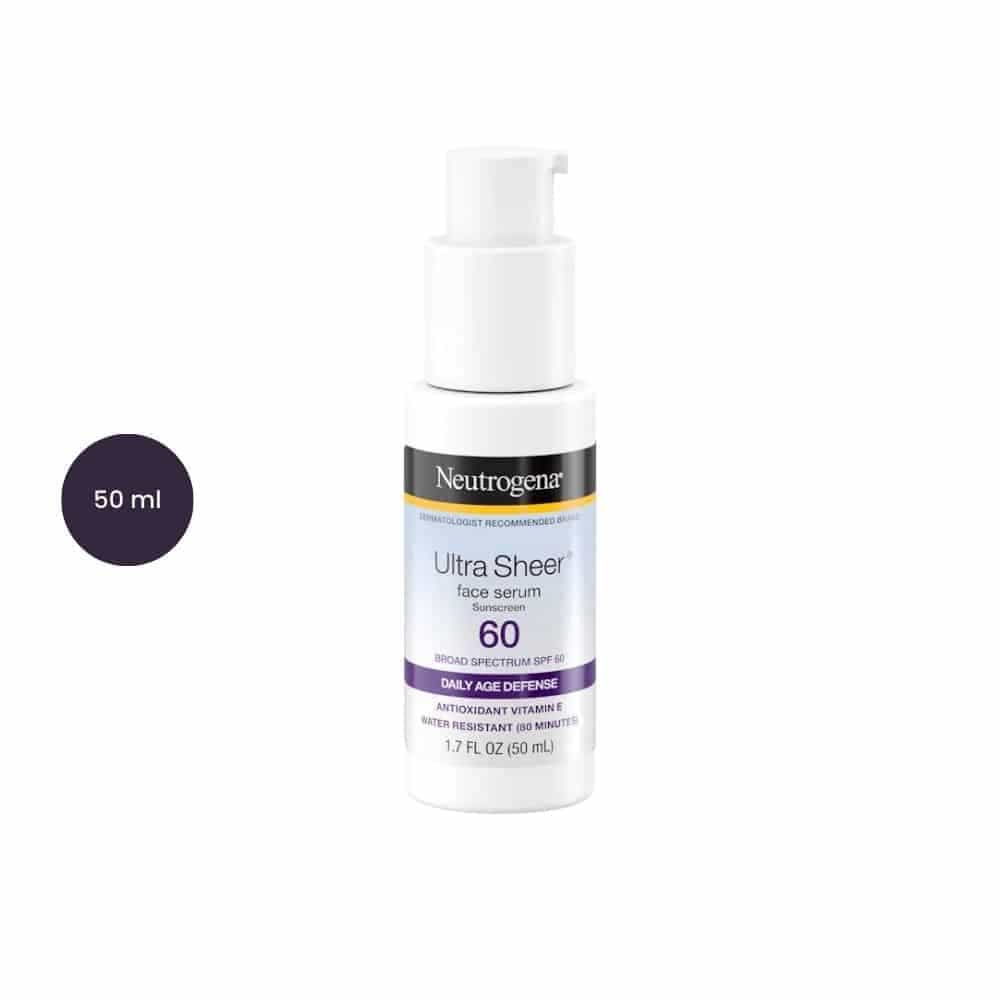 Neutrogena Ultra Sheer Moisturizing Face Serum with Vitamin E & SPF60+ (50 ml)