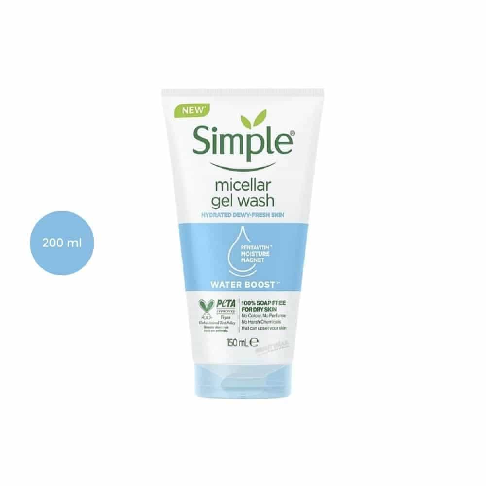 Simple Water Boost Micellar Facial Gel Wash (150 ml)