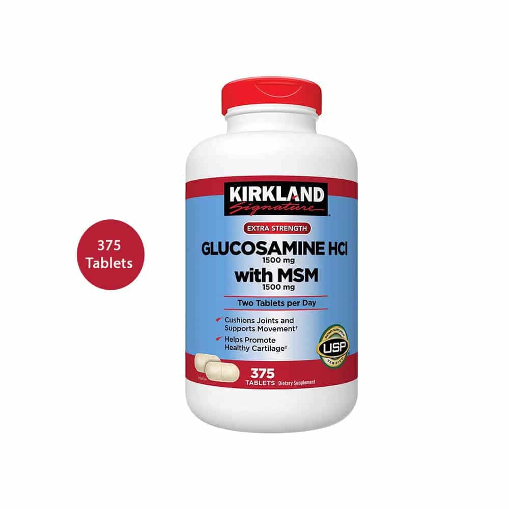 Kirkland Signature Extra Strength Glucosamine HCI with MSM (375 Tablets)
