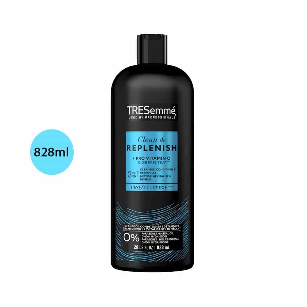 TRESemmé Clean & Replenish 3-in-1 Shampoo Conditioner Detangler – 828ml