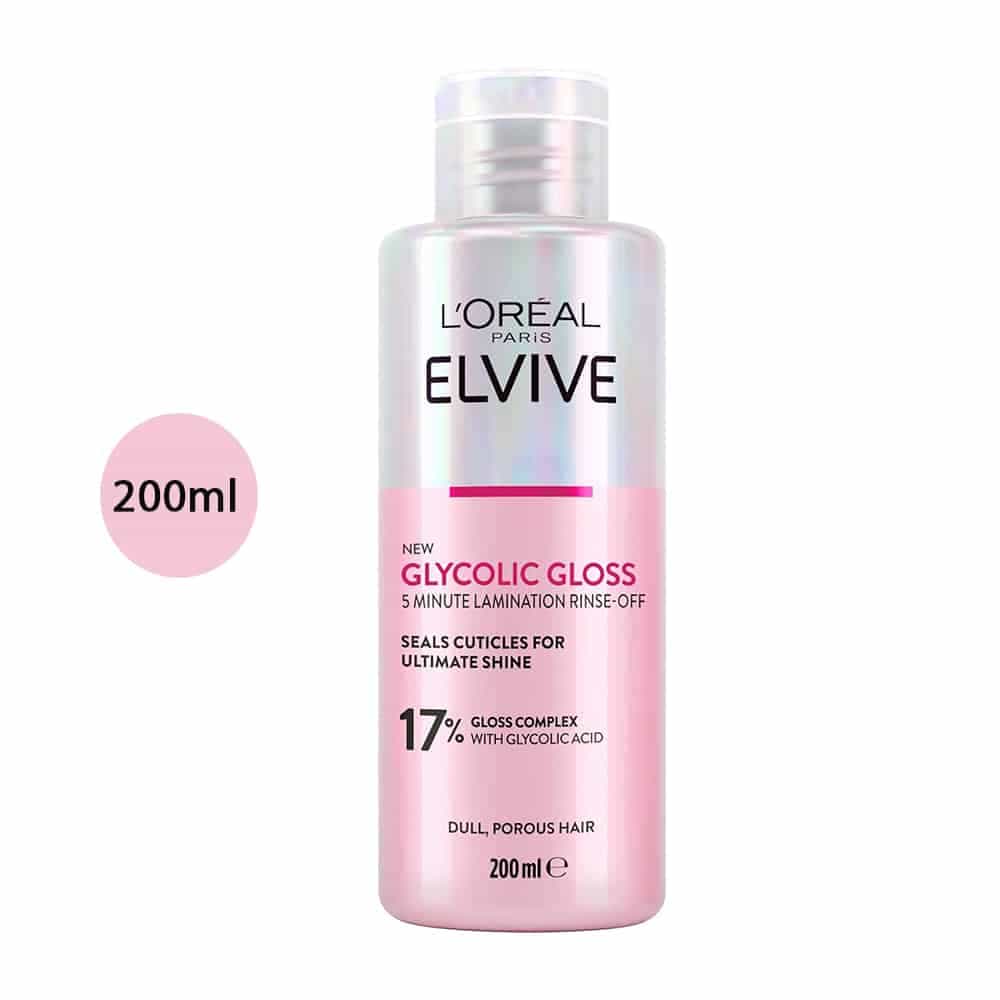 L’Oreal Paris Elvive Glycolic Gloss 5 Minute Lamination Treatment for Dull Hair (200ml)