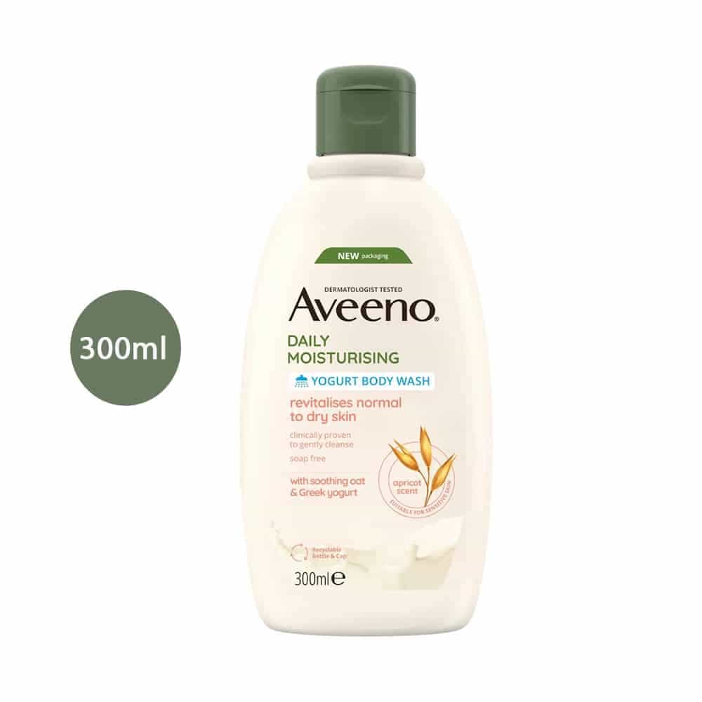 Aveeno Daily Moisturising Yogurt Body Wash Revitalises Normal to Dry Skin (300ml)