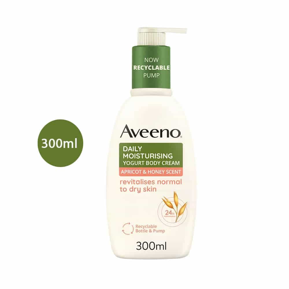 Aveeno Daily Moisturising Yogurt Body Cream Apricot & Honey Scent (300ml)
