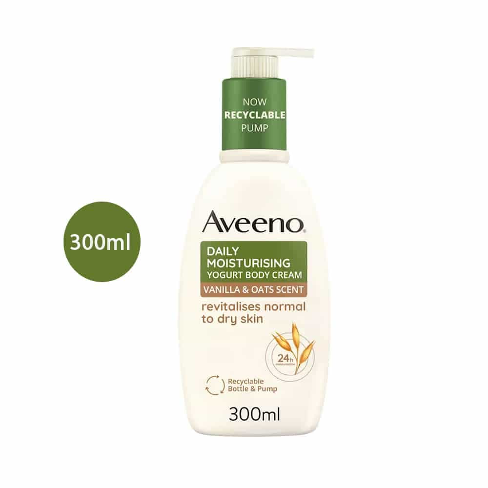 Aveeno Daily Moisturising Yogurt Body Cream Vanilla and Oat Scent (300ml)