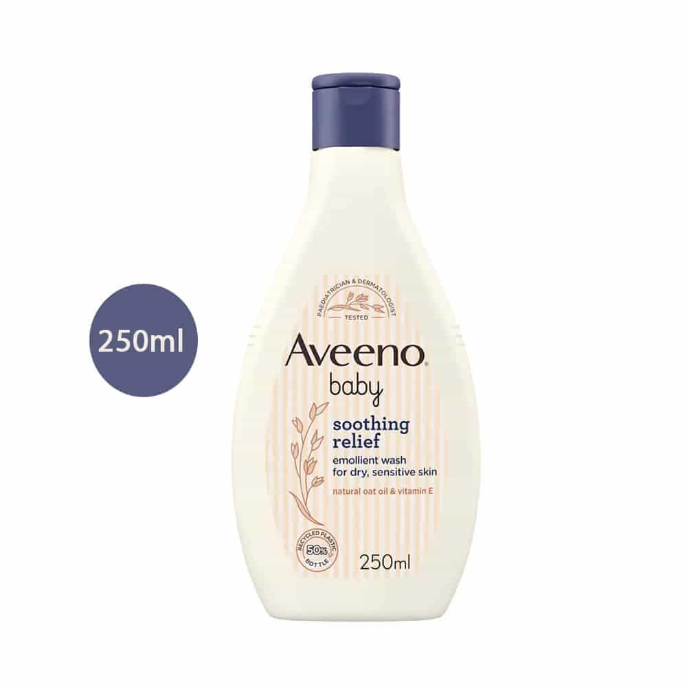 Aveeno Baby Soothing Relief Emollient Wash for Dry Sensitive Skin (250ml)