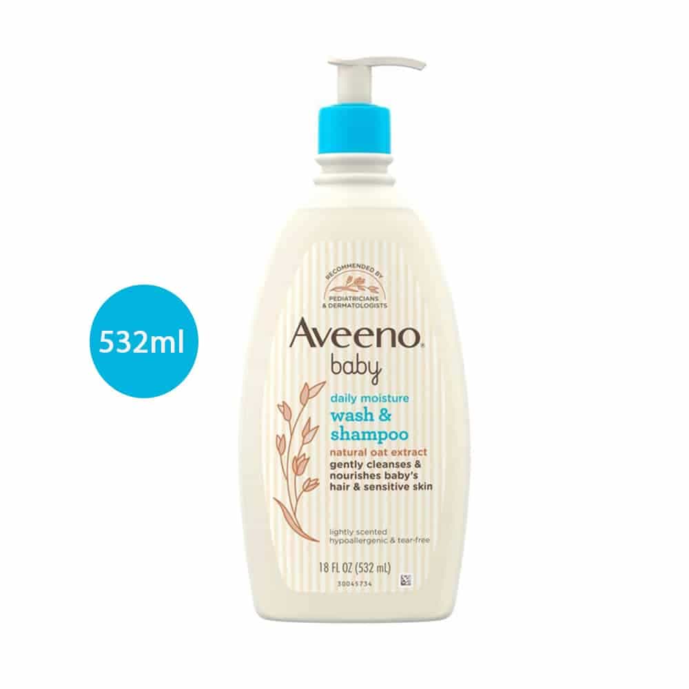 Aveeno Baby Daily Moisture Wash & Shampoo (532ml)