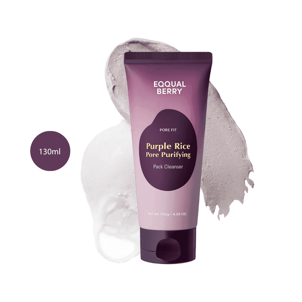 EQQUALBERRY Purple Rice Pore Purifying Pack Cleanser (130ml)