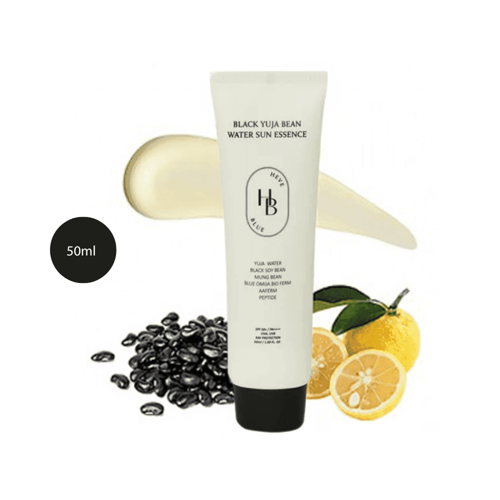 HEVEBLUE Black Yuja Bean Water Sun Essence (50ml)