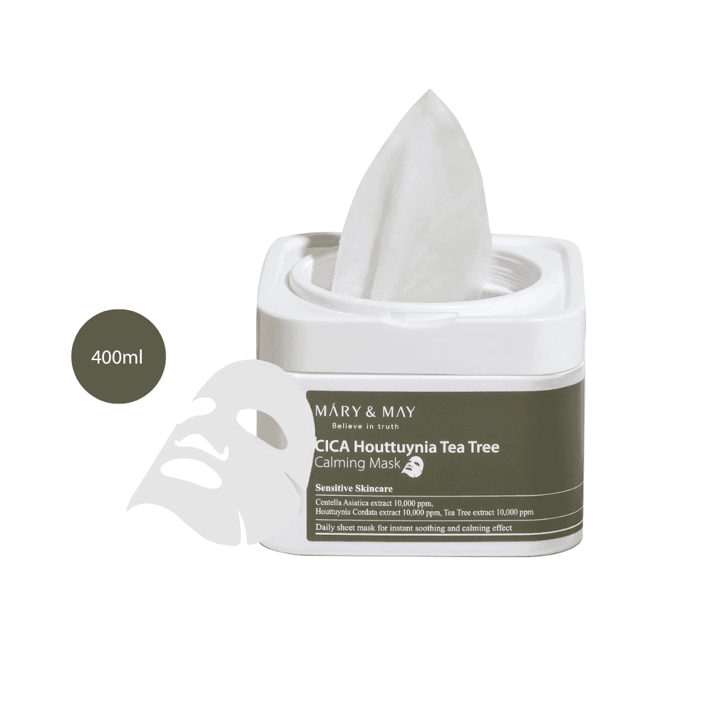 MARY & MAY Cica Houttuynia Tea Tree Calming Mask 30 sheets (400ml)